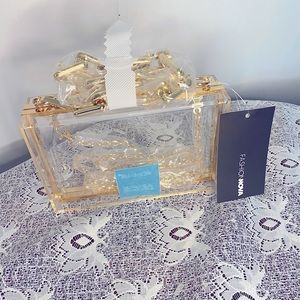 Fashion nova  Clutch - Clear/Gold